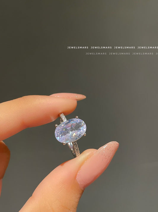 Majestic Oval Solitaire Ring