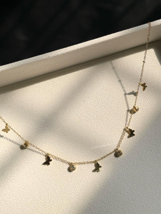 Minimal Butterflies Necklace