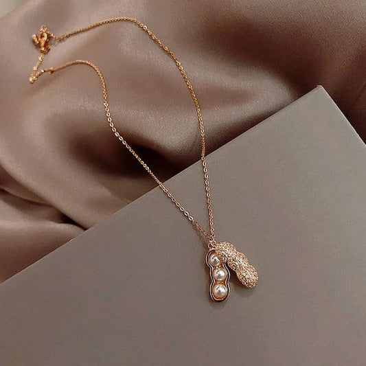Openable Peanut Necklace - stainless steel
