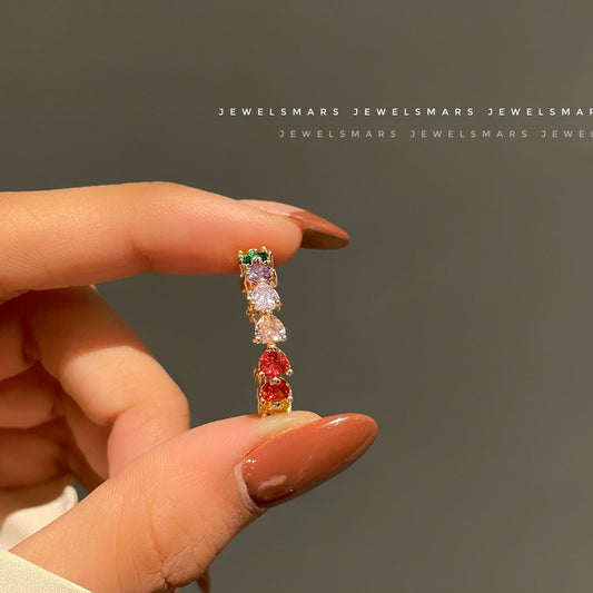 RAINBOW HEARTS RING (all shades of hearts)