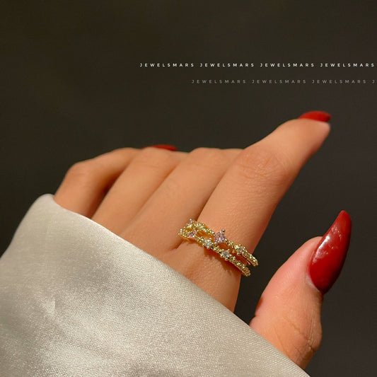 Rapunzal Layered Pink Ring