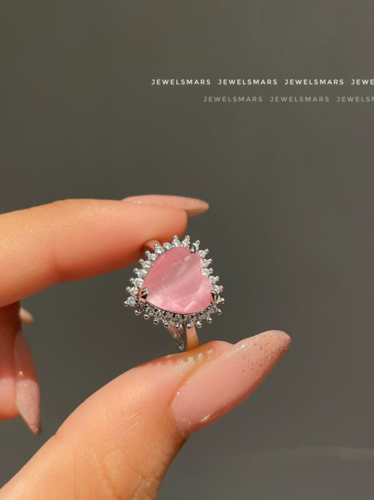 Serenity Heart Ring- pink