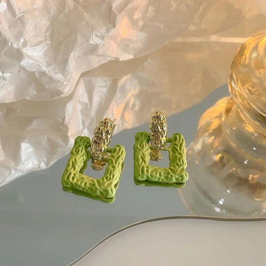 Pop of Green Earrings
