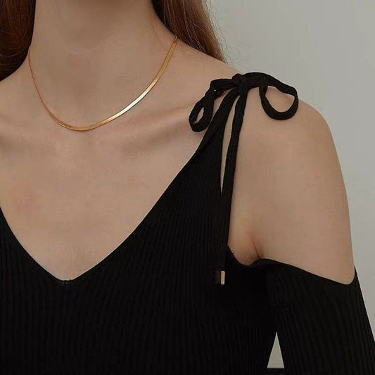 HEERINGBONE NECKLACE (16k gold plated)