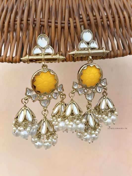 Bahara Earrings- haldi yellow