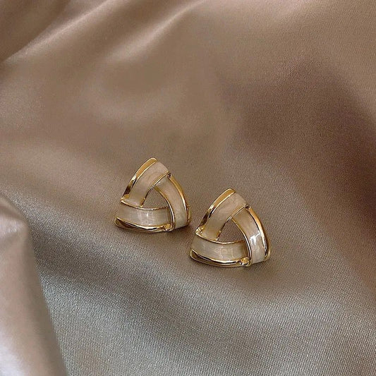 Korean Hollow Geometric Statement Earrings