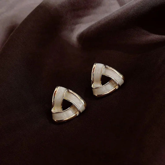 Korean Hollow Geometric Statement Earrings