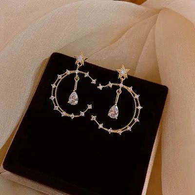 Moon star Drop Earrings