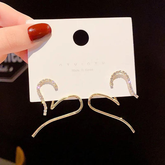 Abstract Heart Earrings (can be worn in multiple ways)