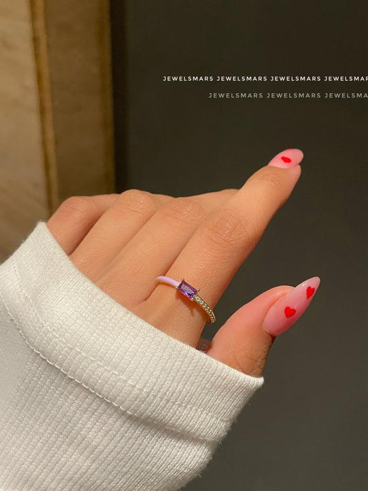 Chloe Statement Ring - purple