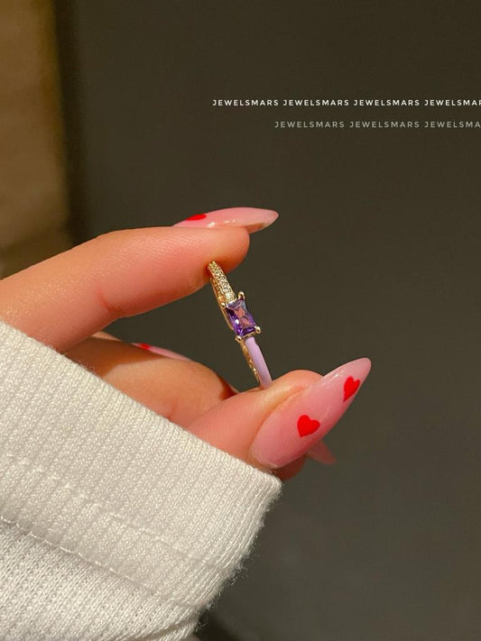 Chloe Statement Ring - purple