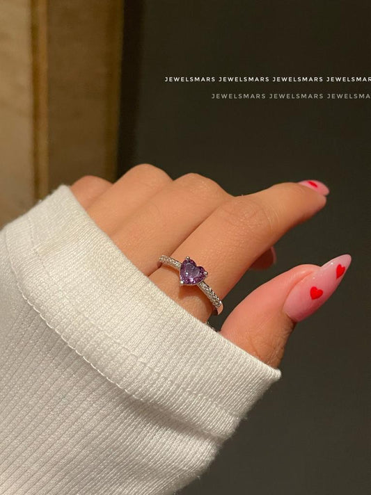Love Heart Ring- purple