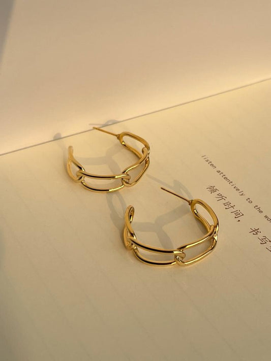 Chain hoop Earrings