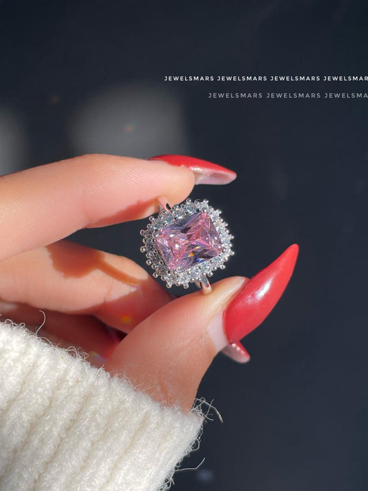 Jasmine Pink Solitaire Ring