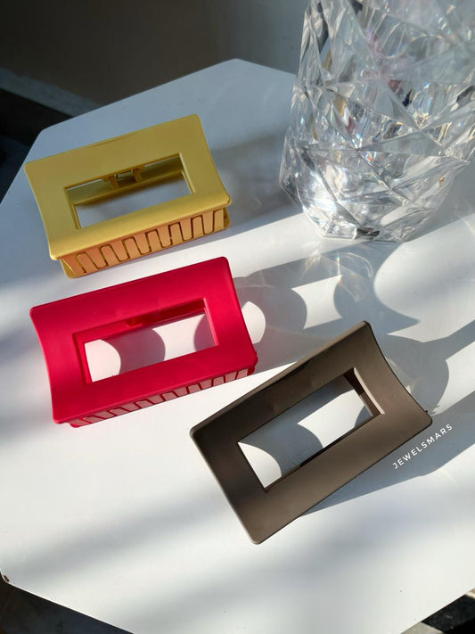 Rectangular Box classy Hair Claw Clutcher