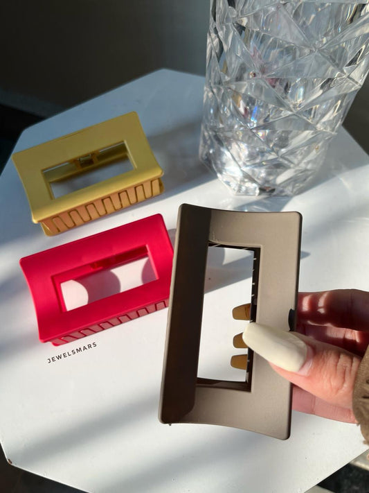 Rectangular Box classy Hair Claw Clutcher