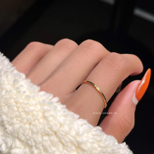 Minimal Promise Ring - golden (stainless steel)