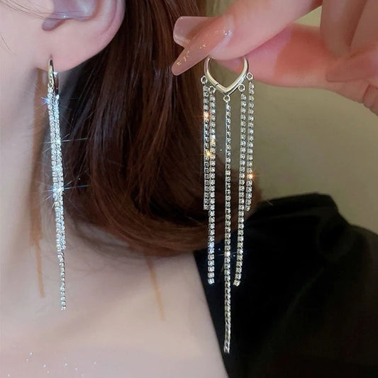 Party Glam Tassel Drop Earrings