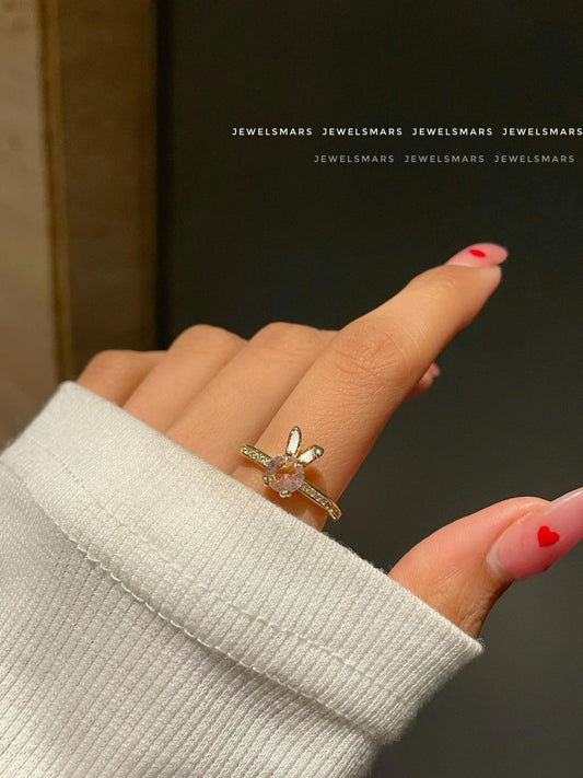 Cute Bunny with Little Paws Ring