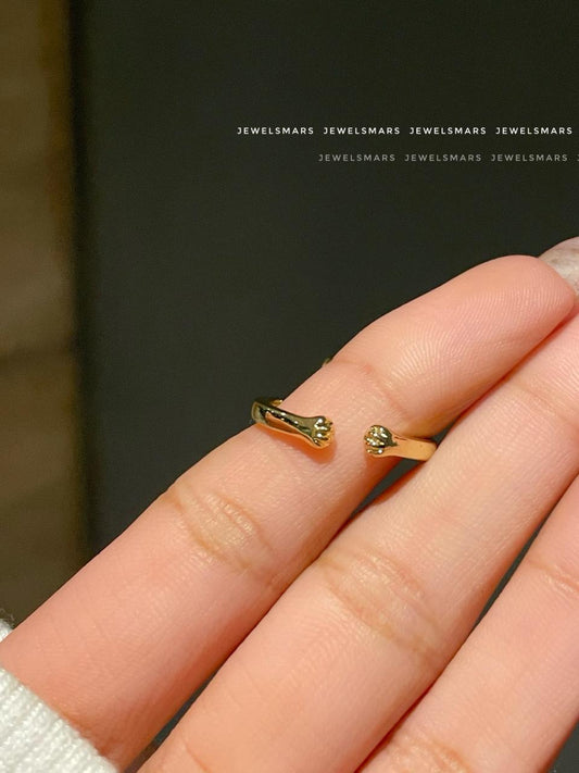 Cute Bunny with Little Paws Ring