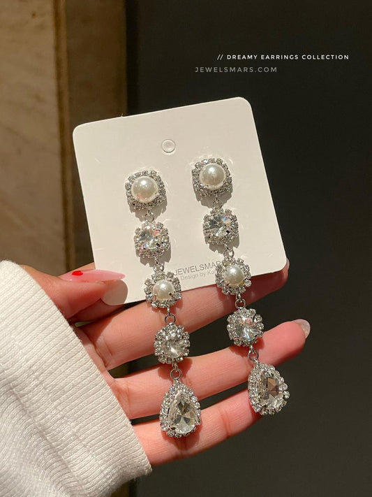 Tripti Pearl & Rhinestone Earrings
