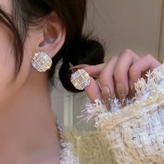 French Pearl Statement Stud Earrings