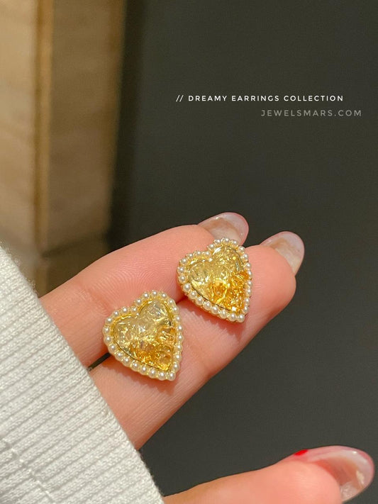 The Heart Talk Embellished Earrings