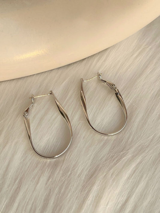 Twisted U Hoop Earrings
