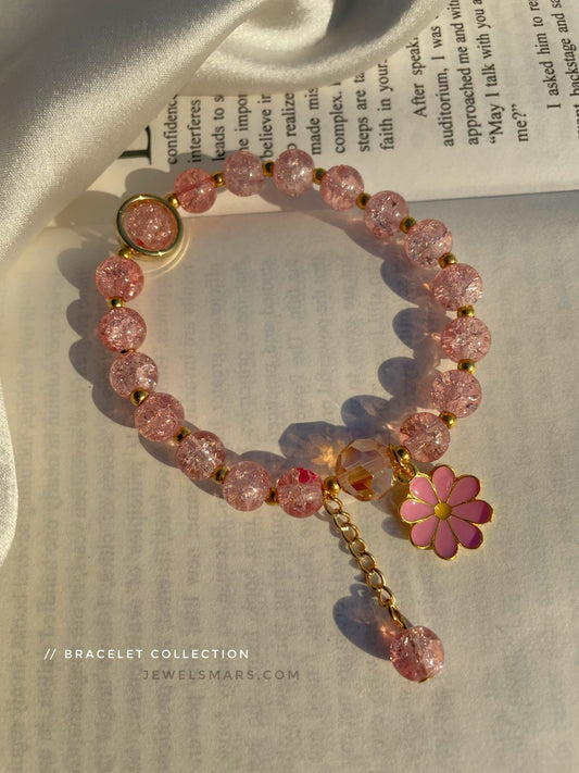Dreamy Daisy Bracelet- pink