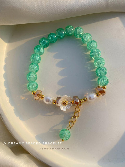 Floral Fantasy Bracelet- green