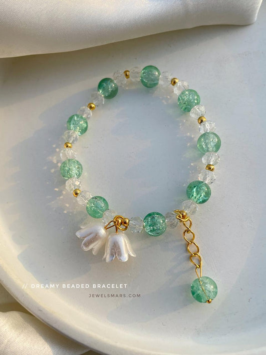 Floral Bracelet - green