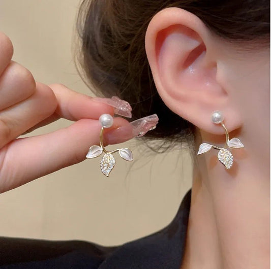 Abstract Leaf Earrings