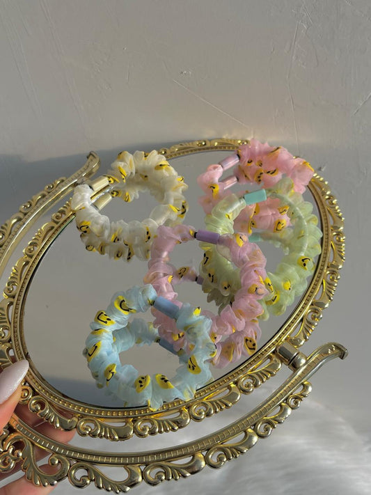 Smiley Mini Scrunchies
