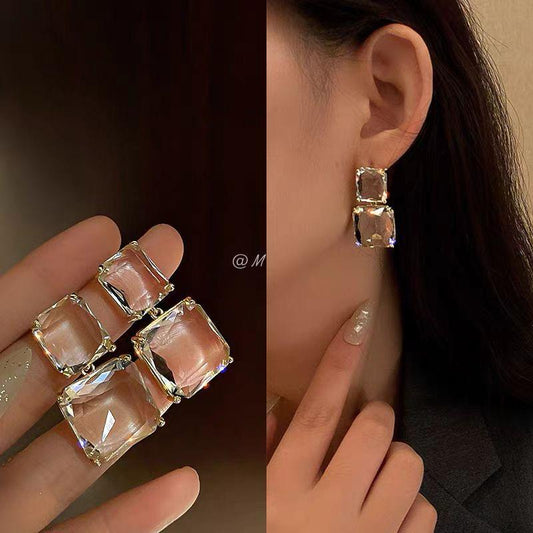 Crystal Glass Earrings