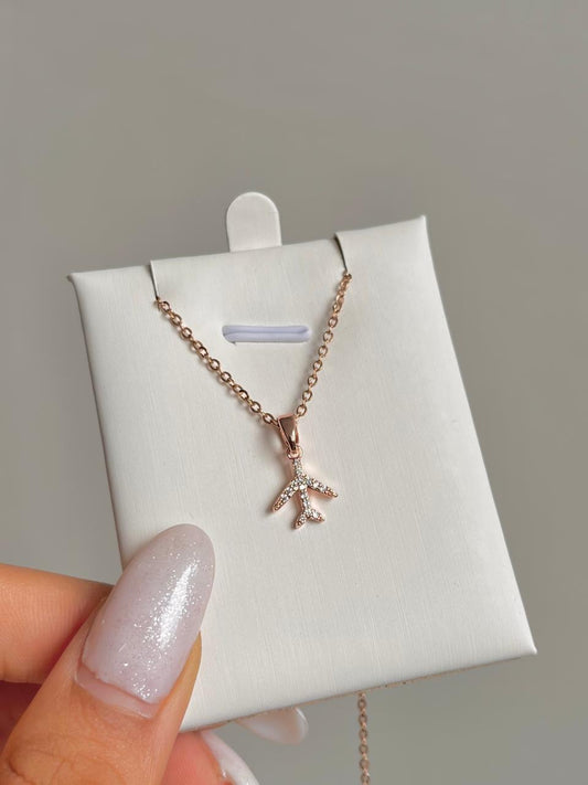 Minimal Aeroplane Necklace