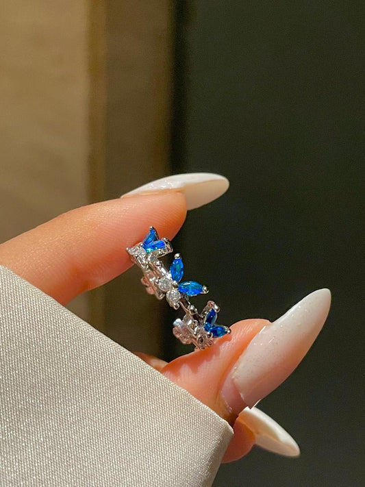 Butterfly Ring Band- blue