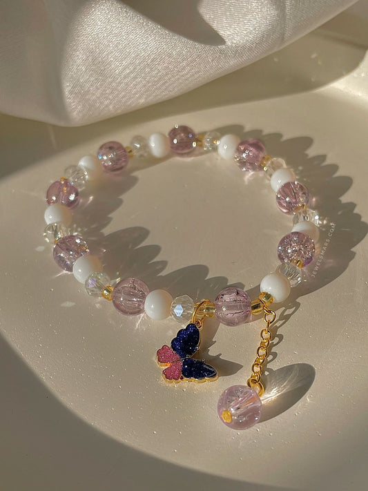 Butterfly in the paradise bracelet- purple