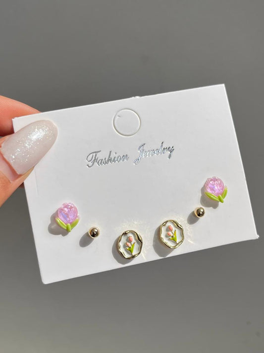 Tulips Earrings Combo