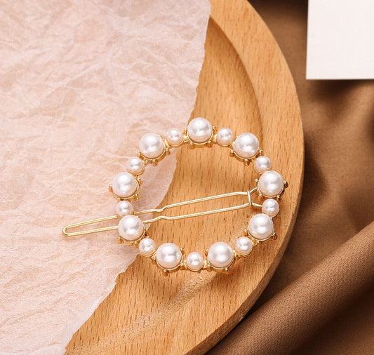 Round Pearl Hairclip