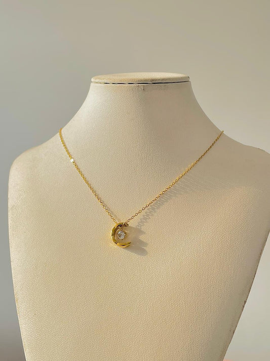Moon Story Necklace [18k gold plated]