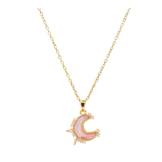 Pinky Moon Necklace