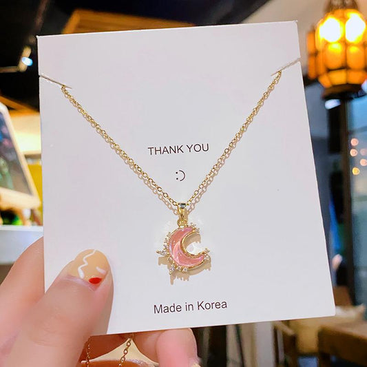 Pinky Moon Necklace