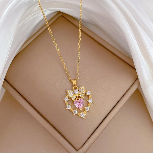 Heart Bow Necklace