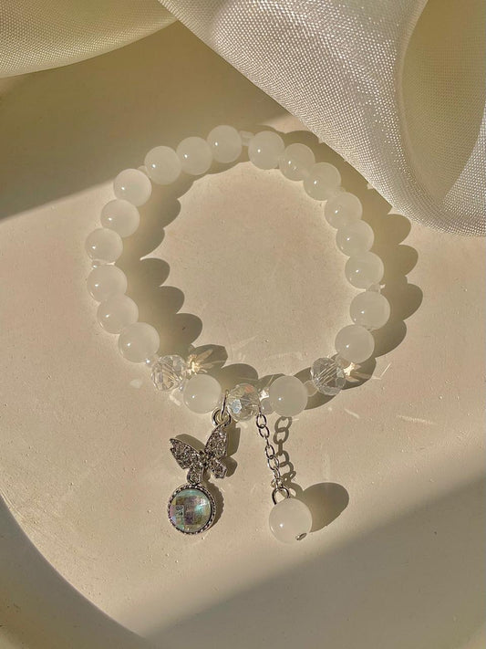Butterfly Lover Bracelet- white