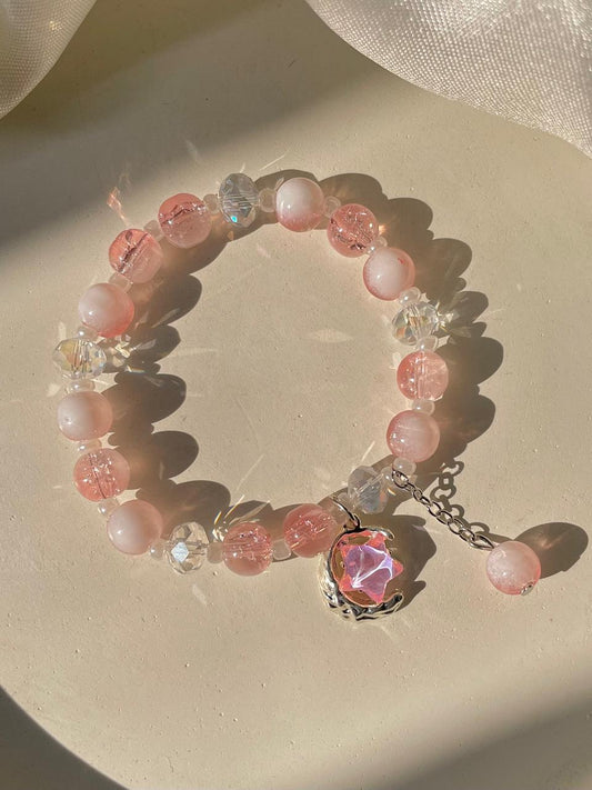 Moon Star Bracelet- pink