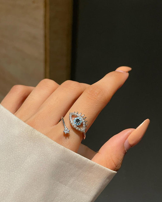 Minimal Evil Eye Ring