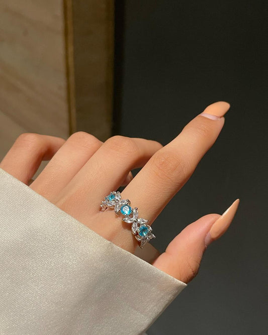 Laura Ring Band- teal blue
