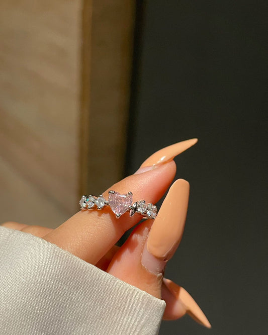 Derry Heart Ring - pink