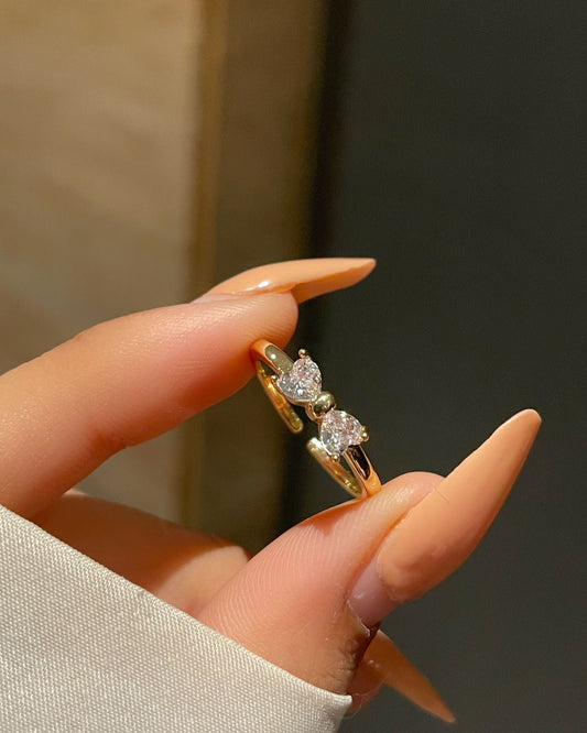 Minimal Bow Ring- golden