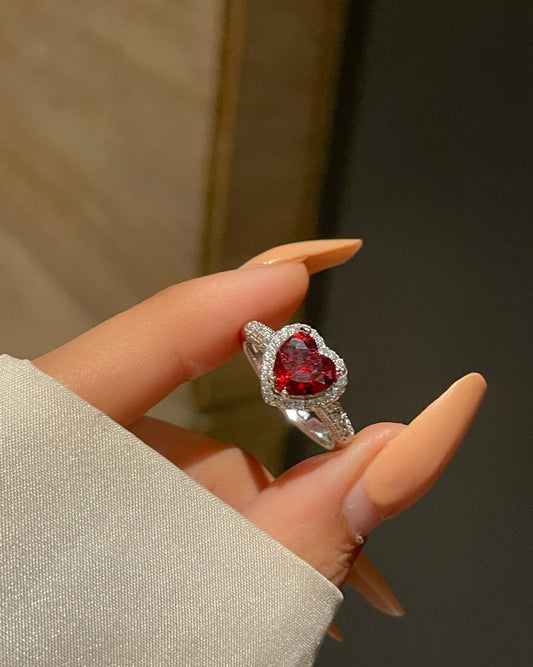 Soulmate Heart Ring- red